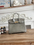 Hermès Birkin Bag 25 Calfskin Gray