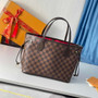 Louis Vuitton Neverfull PM Bag N41359 Damier Ebene Canvas Red - Default Title - View 1