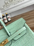 Hermès Birkin Bag 25 Calfskin Light Green