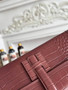 Hermes Jige Elan 29 clutch Calfskin Wine Red