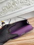 Hermes Kelly Bag 19cm Calfskin Purple Silver