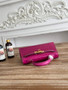 Hermes Kelly Bag 19cm Calfskin Plum Gold