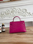 Hermes Kelly Bag 19cm Calfskin Plum Gold