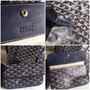 Goyard Anjou PM Tote Bag, GY020662 Leather Navy