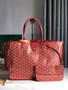 Goyard Anjou PM Tote Bag, GY020662 Leather Red