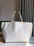 Goyard Anjou GM Tote Bag, GY020661 Leather White