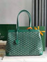 Goyard Bellechasse Biaude PM Tote Bag, GY020161 Green Canvas