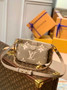 Louis Vuitton Multi Pochette M80399 Gray Monogram Leather