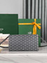 Goyard Monte-Carlo PM Clutch 020178 Goyardine Canvas Gray