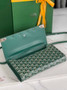 Goyard Monte-Carlo PM Clutch 020178 Goyardine Canvas Green