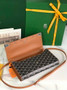 Goyard Monte-Carlo PM Clutch 020178 Goyardine Canvas Brown