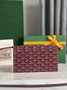 Goyard Varenne Continental Wallet 02019 Goyardine Canvas Wine Red