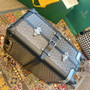 Goyard Travel Luggage 20 inchd Black Leather