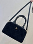 Chanel Clutch with Leather Strap, AP5528 Suede Calfskin Black