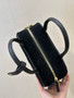 Chanel Clutch with Leather Strap, AP5528 Suede Calfskin Black