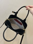 Chanel Clutch with Leather Strap, AP5528 Suede Calfskin Black