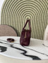 Chanel Clutch with Leather Strap, AP5528 Calfskin Wine Red