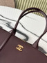 Chanel Large Bowling Bag, AS6580 Calfskin Coffee
