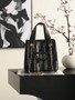 Chanel Mini Shopping Bag, AS6199 Canvas Black