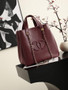 Chanel Small Shopping Bag, AS6200 Calfskin  Burgundy