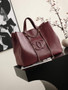 Chanel Large Shopping Bag, AS6201 Calfskin Burgundy