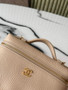 Chanel Vanity with chain, AP5346 Calfskin Apricot