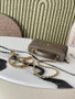 Chanel Vanity with chain, AP5346 Lizard Gray