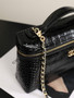 Chanel Large Vanity with chain, AP5347 Crocodile Black