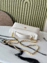 Chanel Large Vanity with chain, AP5347 Calfskin White