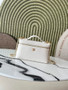 Chanel Large Vanity with chain, AP5347 Calfskin White