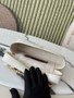 Chanel Large Vanity with chain, AP5347 Calfskin White