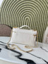 Chanel Large Vanity with chain, AP5347 Calfskin White
