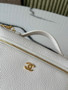 Chanel Large Vanity with chain, AP5347 Calfskin White