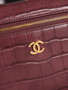 Chanel Large Vanity with chain, AP5347 Crocodile Red