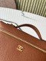 Chanel Large Vanity with chain, AP5347 Calfskin Brown