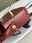 Chanel Mini Flap Bag with Top Handle, AS6424 Crocodile Red