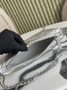 Chanel Clutch with Chain, AP3364 Lambskin Silver