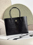 Chanel Large Shopping Bag, AS6239 Crocodile Black
