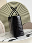 Chanel Large Shopping Bag, AS6239 Crocodile Black