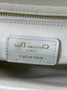 Qixi Mini Lady Dior Bag with Chain, M0505 White and Apricot Cannage Lambskin