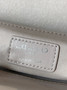 Qixi Mini Lady Dior Bag with Chain, M0505 Pink and White Cannage Lambskin
