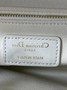 Qixi Mini Lady Dior Bag with Chain, M0505 White and Blue Cannage Lambskin