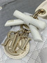 Qixi Mini Lady Dior Bag with Chain, M0505 White and Beige Cannage Lambskin
