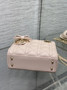 Mini Lady Dior Bag with Chain, M0505 Beige Cannage Lambskin
