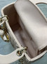 Mini Lady Dior Bag with Chain, M0505 Beige Cannage Lambskin