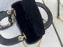 Mini Lady Dior Bag with Chain, M0505 Black Cannage Lambskin Gold