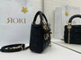Mini Lady Dior Bag with Chain, M0505 Black Cannage Lambskin Gold