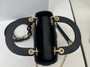 Mini Lady Dior Bag with Chain, M0505 Black Cannage Lambskin Gold