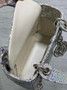 Mini Lady Dior Bag M0505 Silver Snake Leather
