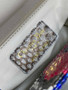 Mini Lady Dior Bag M0505 Red Blue Snake Leather